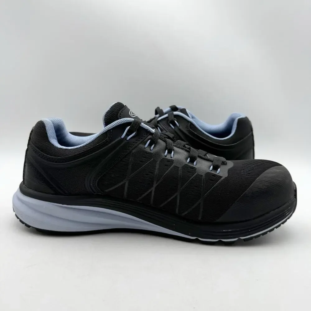 KEEN Utility Womens Vista Energy Composite Toe Work Shoe US 9 Black Blue EUC